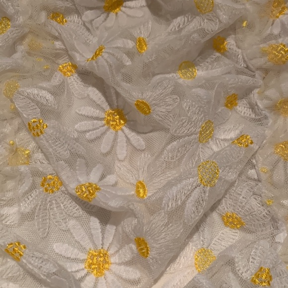 FOR LOVE AND LEMONS DAISY LACE MESH KNIT MINI SKIRT WITH RUNCHING FULLY LINED M - Picture 6 of 15